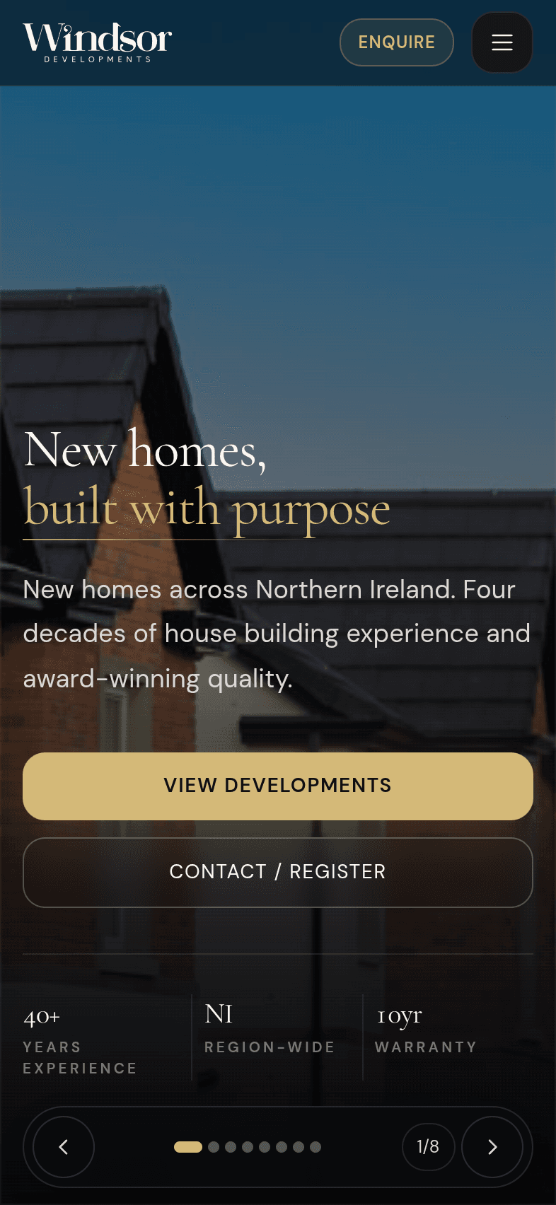 Windsor Developments mobile preview